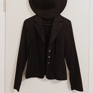 Halogen Black Button-Up Blazer